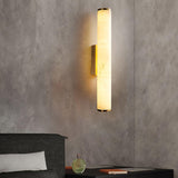 Modern Alabaster Tube LED Wall Sconce 1-Light Lasson Living