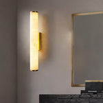 Modern Alabaster Tube LED Wall Sconce 1-Light Lasson Living