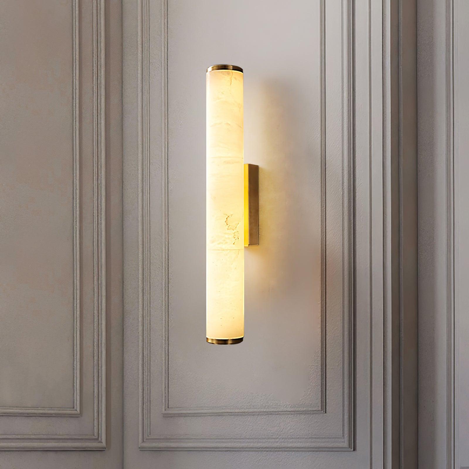 Modern Alabaster Tube LED Wall Sconce 1-Light Lasson Living