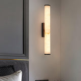 Modern Alabaster Tube LED Wall Sconce 1-Light Lasson Living