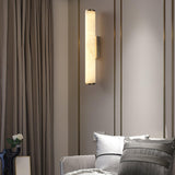 Modern Alabaster Tube LED Wall Sconce 1-Light Lasson Living