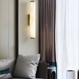 Modern Alabaster Tube LED Wall Sconce 1-Light Lasson Living