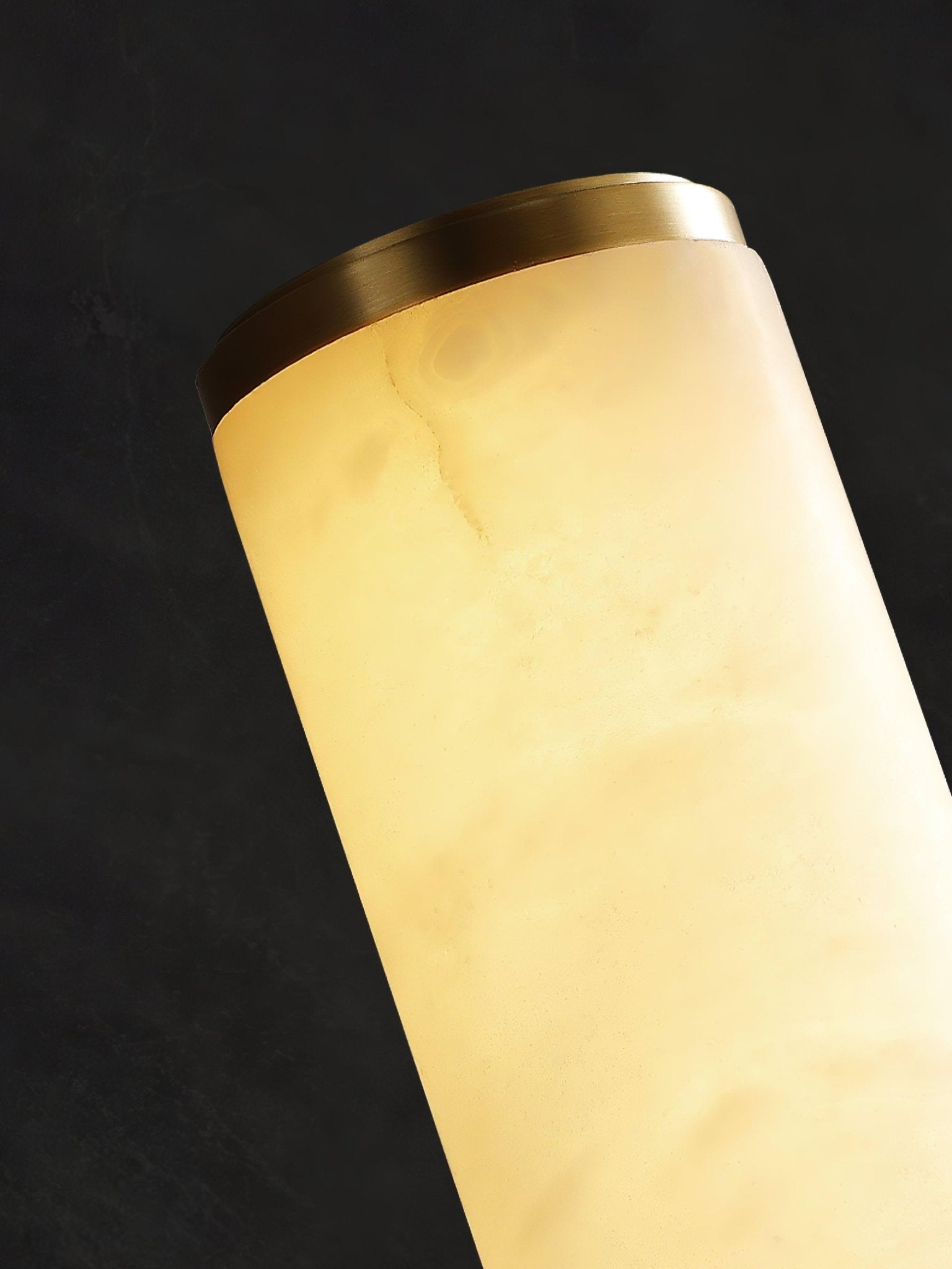 Modern Alabaster Tube LED Wall Sconce 1-Light Lasson Living