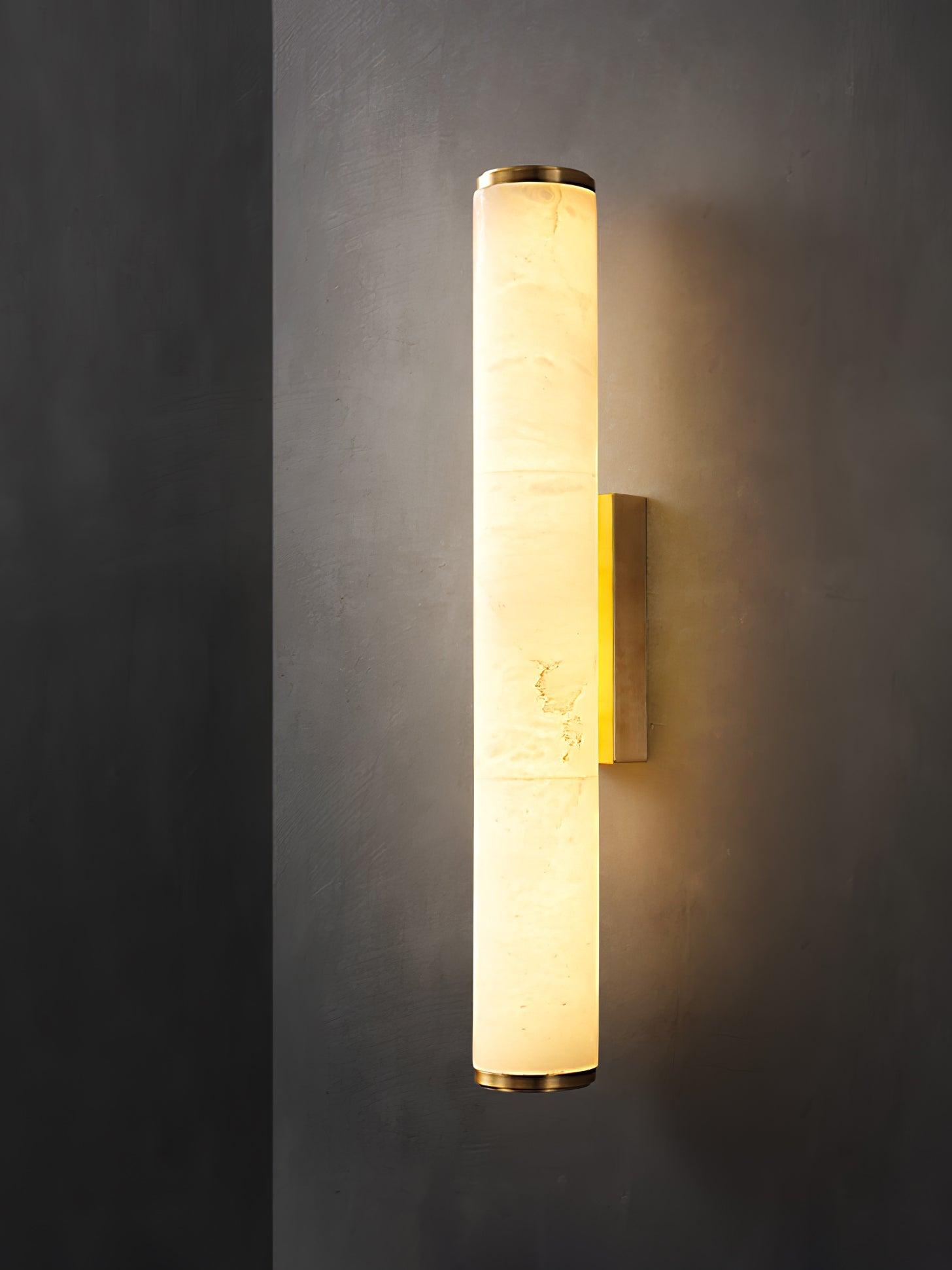 Modern Alabaster Tube LED Wall Sconce 1-Light Lasson Living