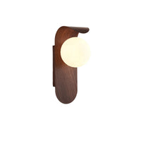 Nordic Wood Globe Wall Sconce LED 1-Light Lasson Living