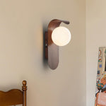 Nordic Wood Globe Wall Sconce LED 1-Light Lasson Living