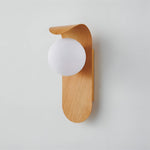Nordic Wood Globe Wall Sconce LED 1-Light Lasson Living