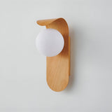 Nordic Wood Globe Wall Sconce LED 1-Light Lasson Living