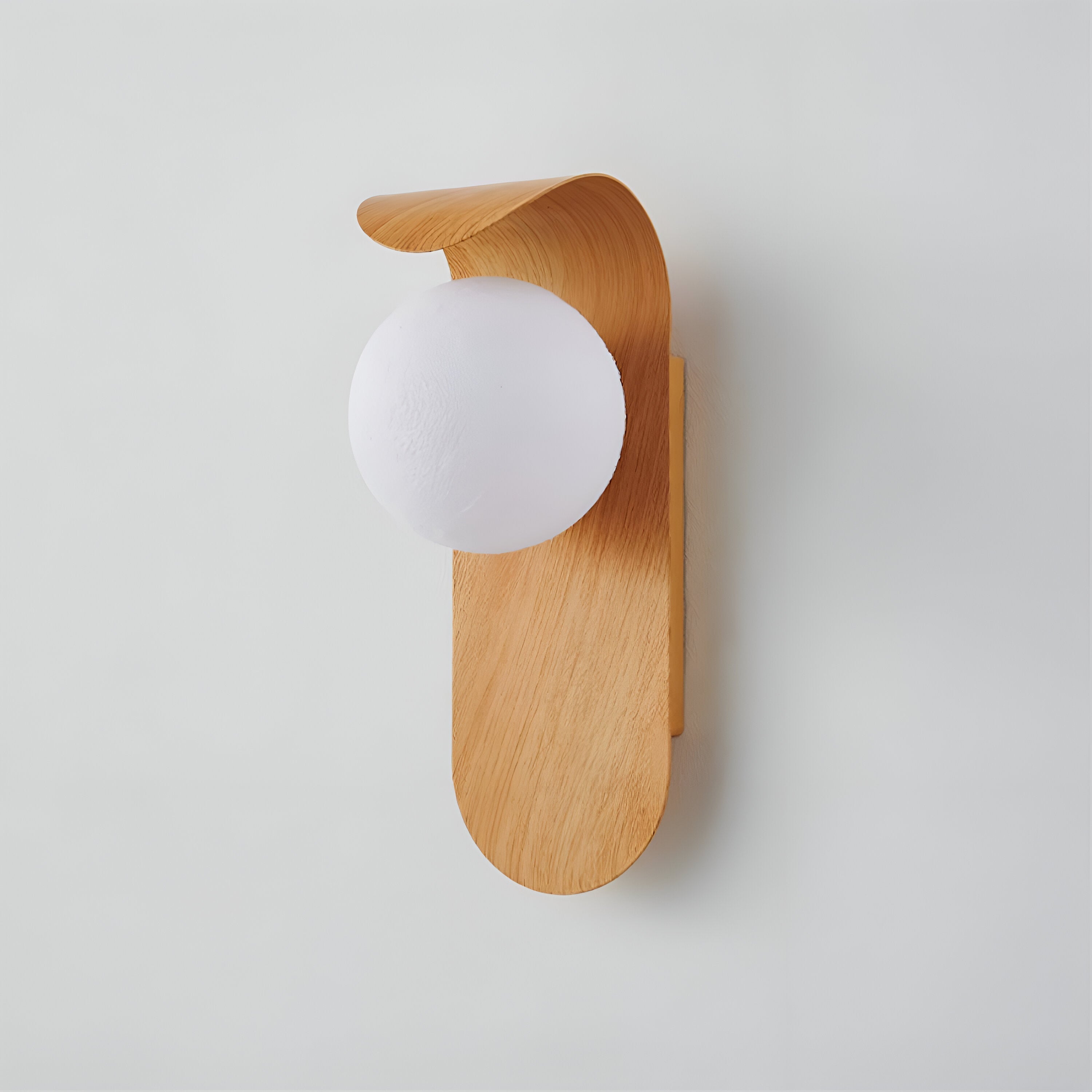 Nordic Wood Globe Wall Sconce LED 1-Light Lasson Living