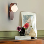 Nordic Wood Globe Wall Sconce LED 1-Light Lasson Living