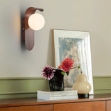 Nordic Wood Globe Wall Sconce LED 1-Light Lasson Living