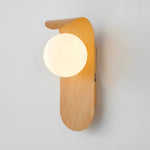 Nordic Wood Globe Wall Sconce LED 1-Light Lasson Living