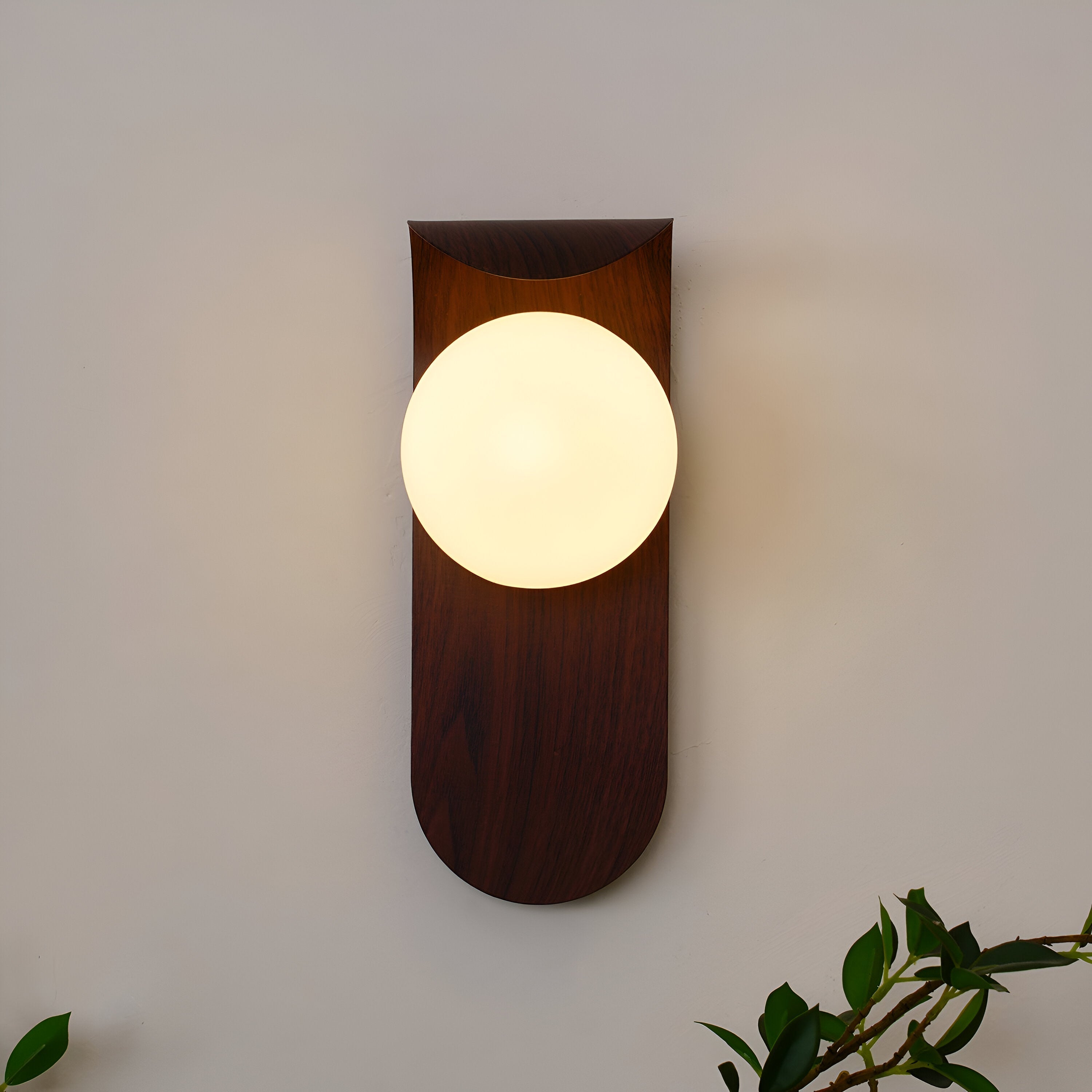 Nordic Wood Globe Wall Sconce LED 1-Light Lasson Living