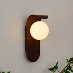 Nordic Wood Globe Wall Sconce LED 1-Light Lasson Living