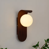 Nordic Wood Globe Wall Sconce LED 1-Light Lasson Living