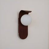 Nordic Wood Globe Wall Sconce LED 1-Light Lasson Living