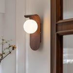 Nordic Wood Globe Wall Sconce LED 1-Light Lasson Living