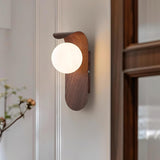 Nordic Wood Globe Wall Sconce LED 1-Light Lasson Living