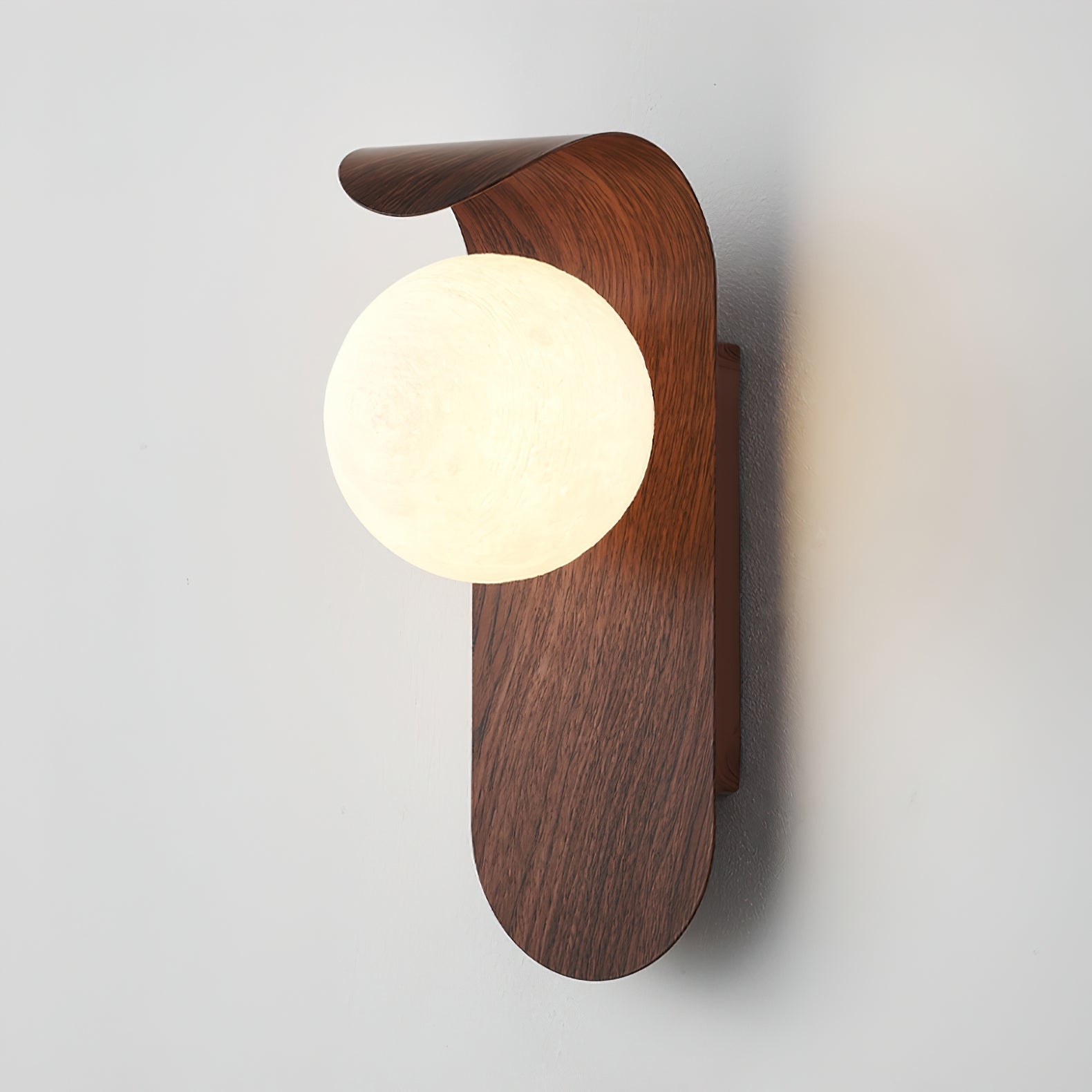 Nordic Wood Globe Wall Sconce LED 1-Light Lasson Living