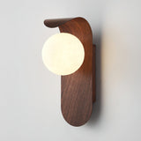 Nordic Wood Globe Wall Sconce LED 1-Light Lasson Living