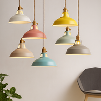 Industrial Colourful Metal Dome Pendant Light LED 1-light Lasson Living