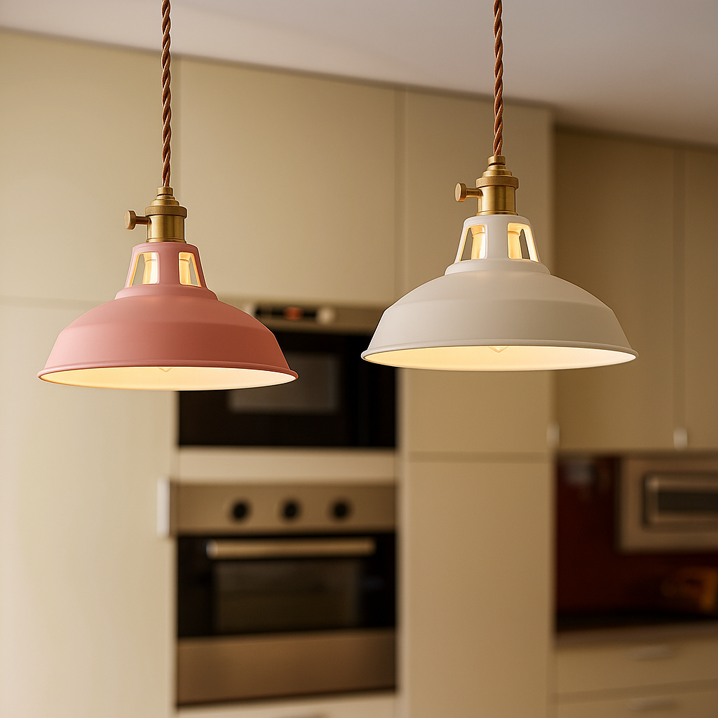 Industrial Colourful Metal Dome Pendant Light LED 1-light Lasson Living