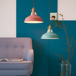 Industrial Colourful Metal Dome Pendant Light LED 1-light Lasson Living