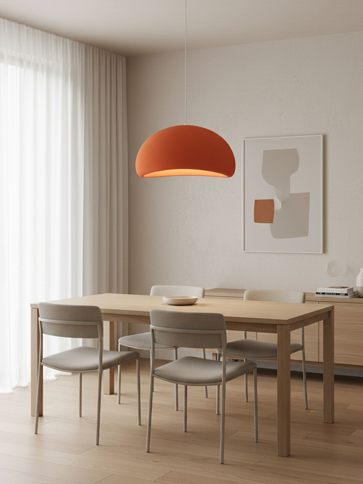 Modern Minimalist Dome LED Pendant Light 1-Light Lasson Living