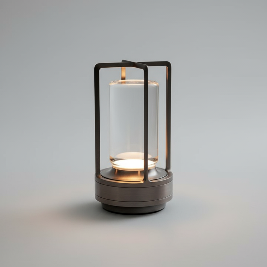 Modern Cylinder LED Wireless Table Lamp 1-Light Lasson Living