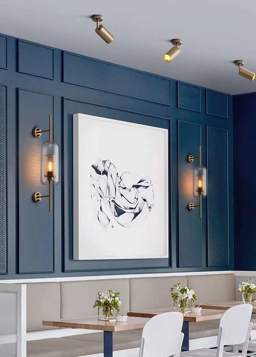 Modern Brass Double Cylinder Adjustable Wall Spotlight Lasson Living