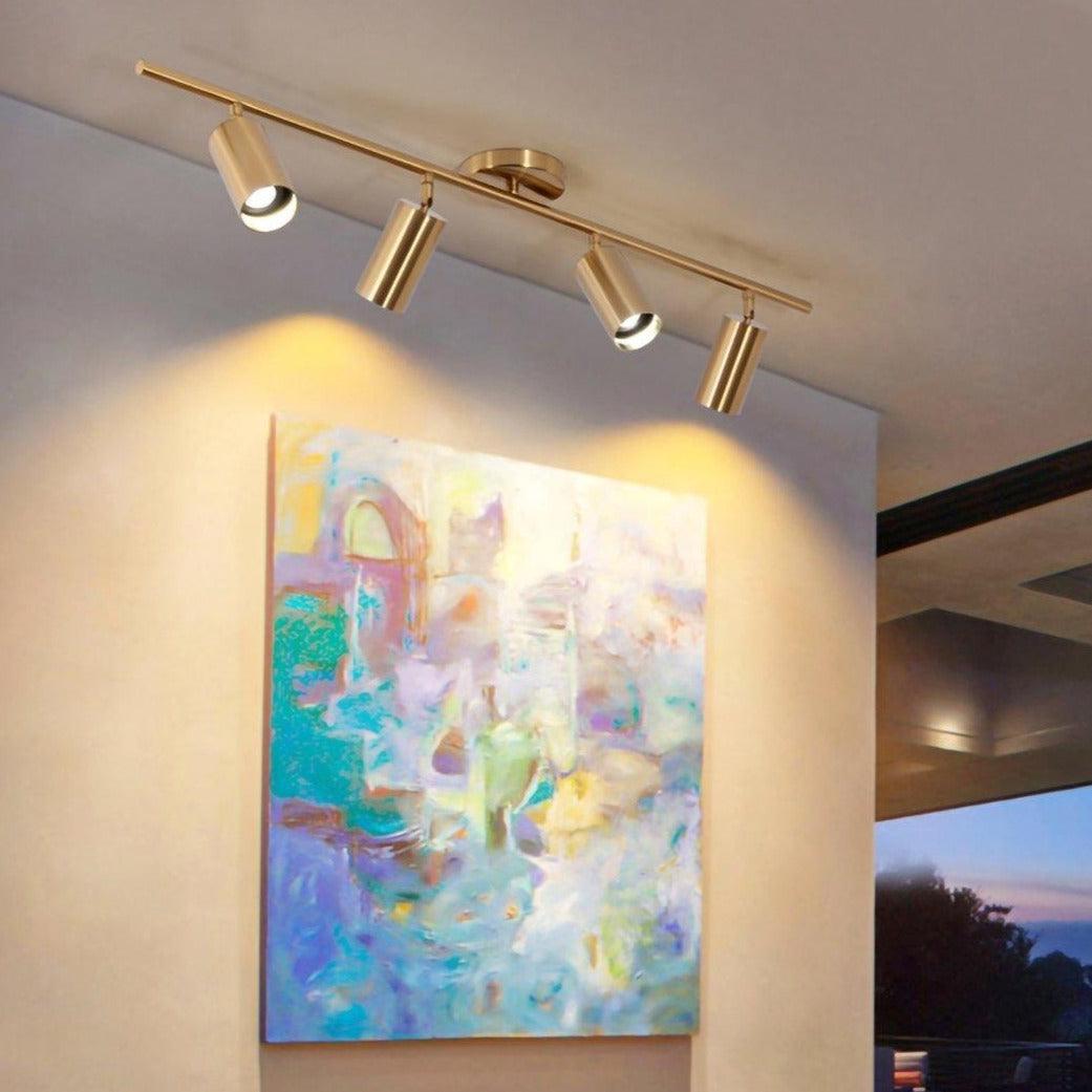 Modern Brass Double Cylinder Adjustable Wall Spotlight Lasson Living