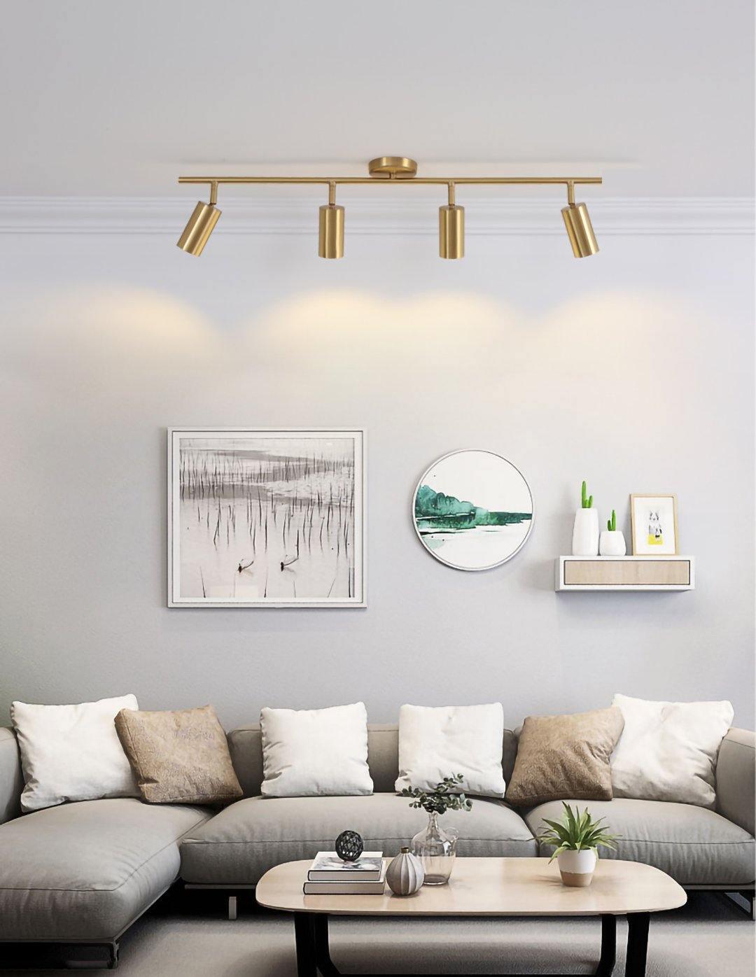 Modern Brass Double Cylinder Adjustable Wall Spotlight Lasson Living