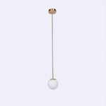 Minimalist Brass Globe Glass Pendant 1-Light Lasson Living