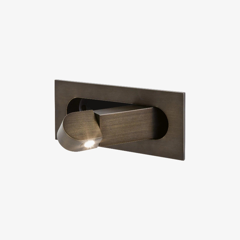 Modern Recessed Rectangular Adjustable LED Wall Sconce 1-Light Lasson Living
