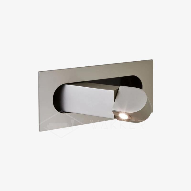 Modern Recessed Rectangular Adjustable LED Wall Sconce 1-Light Lasson Living