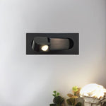 Modern Recessed Rectangular Adjustable LED Wall Sconce 1-Light Lasson Living