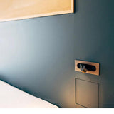 Modern Recessed Rectangular Adjustable LED Wall Sconce 1-Light Lasson Living