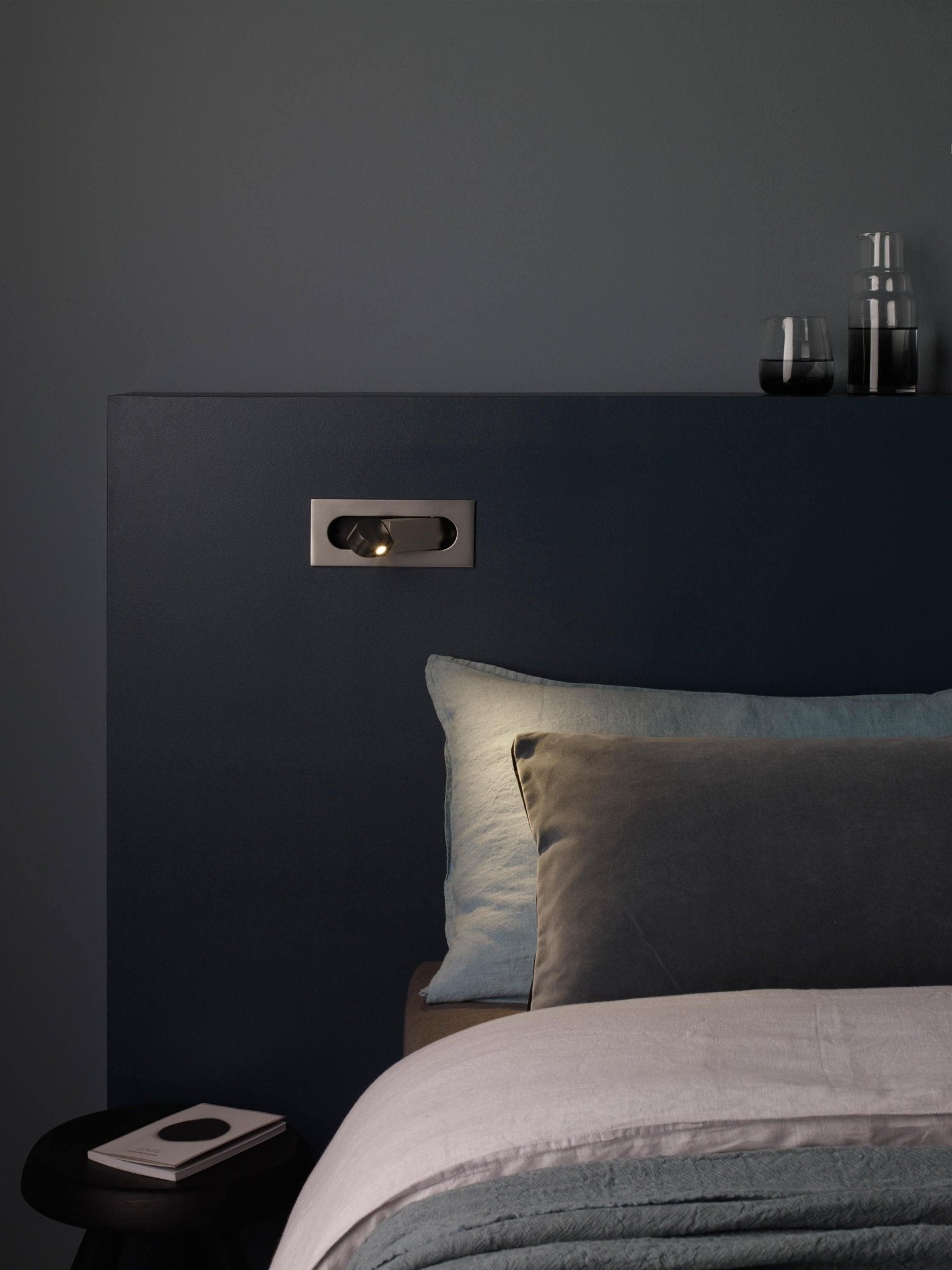 Modern Recessed Rectangular Adjustable LED Wall Sconce 1-Light Lasson Living