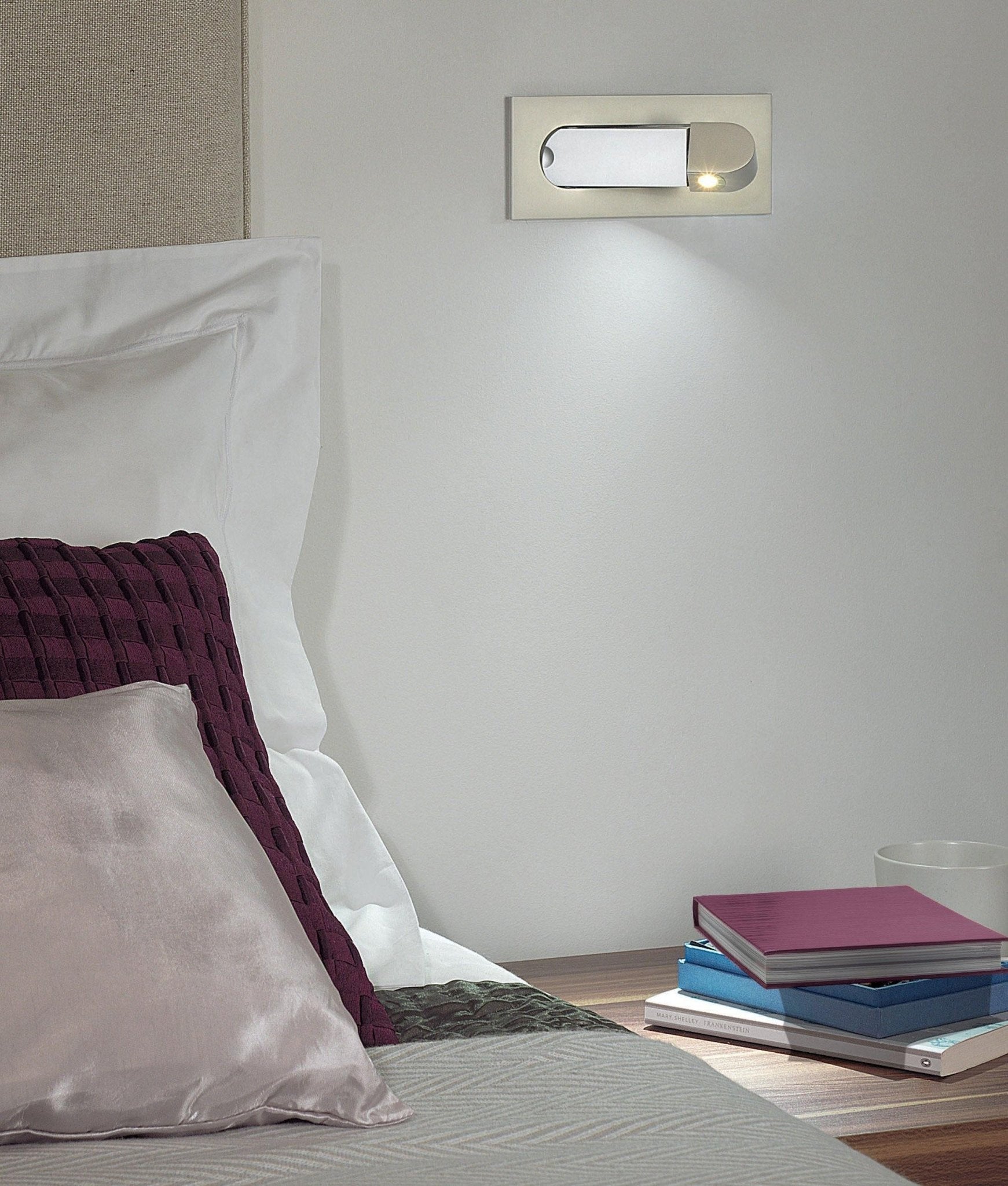 Modern Recessed Rectangular Adjustable LED Wall Sconce 1-Light Lasson Living