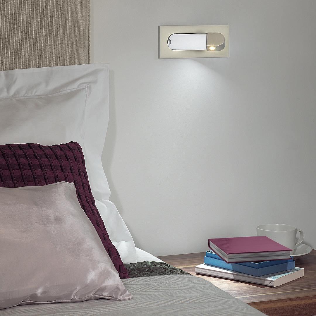 Modern Recessed Rectangular Adjustable LED Wall Sconce 1-Light Lasson Living