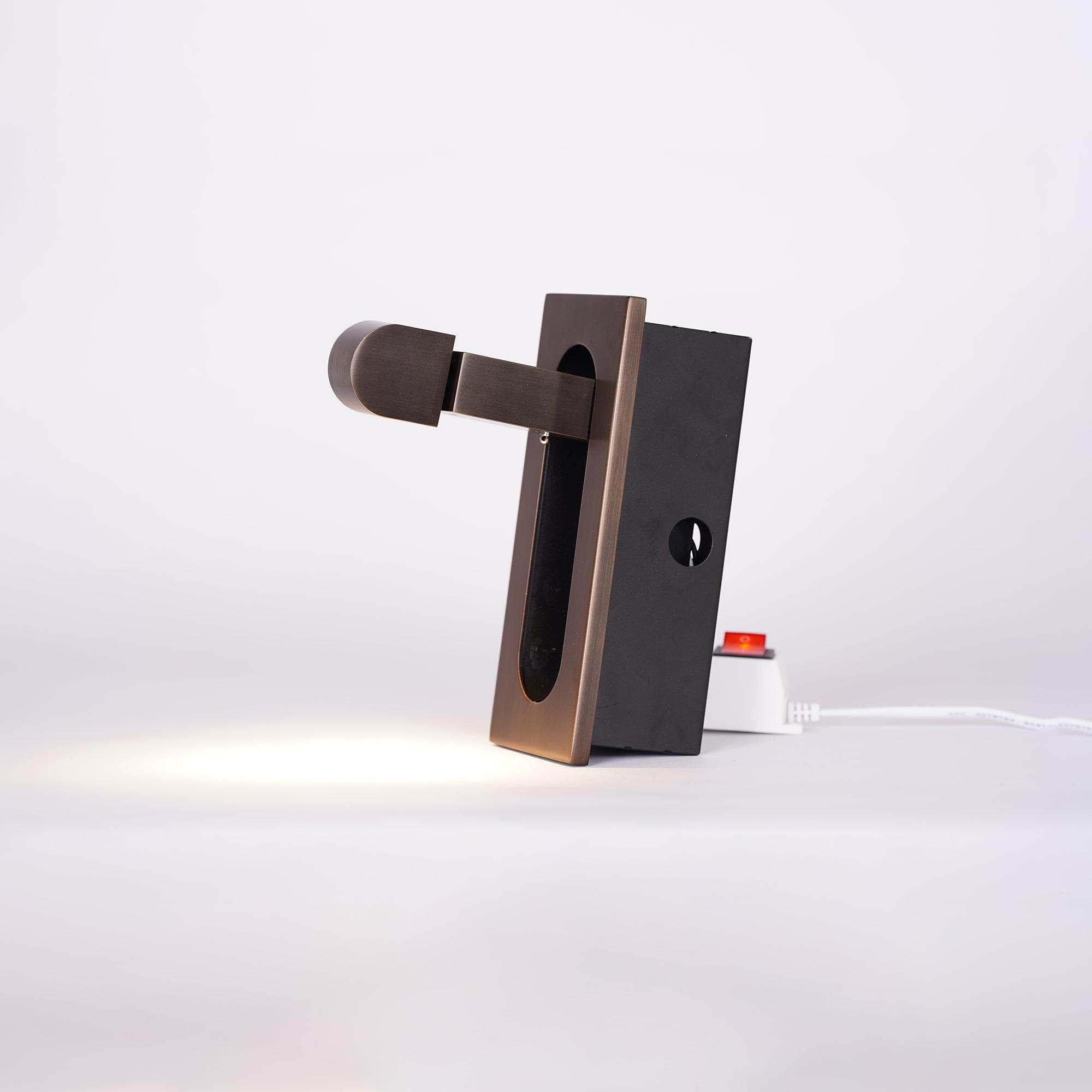 Modern Recessed Rectangular Adjustable LED Wall Sconce 1-Light Lasson Living