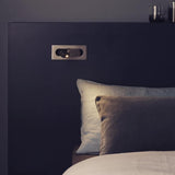 Modern Recessed Rectangular Adjustable LED Wall Sconce 1-Light Lasson Living