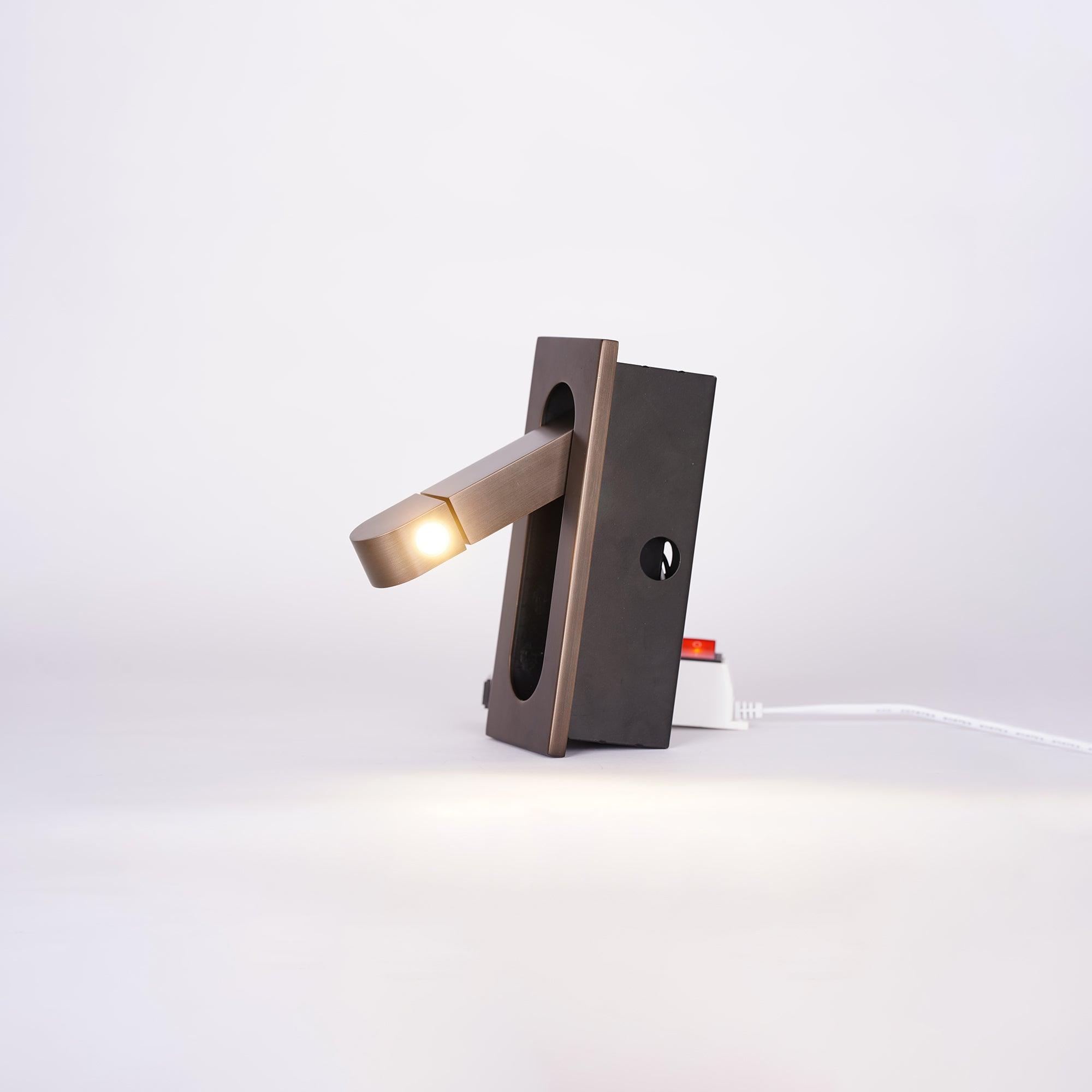 Modern Recessed Rectangular Adjustable LED Wall Sconce 1-Light Lasson Living