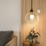 Vintage Copper Glass Globe Pendant Light 1-Light Lasson Living