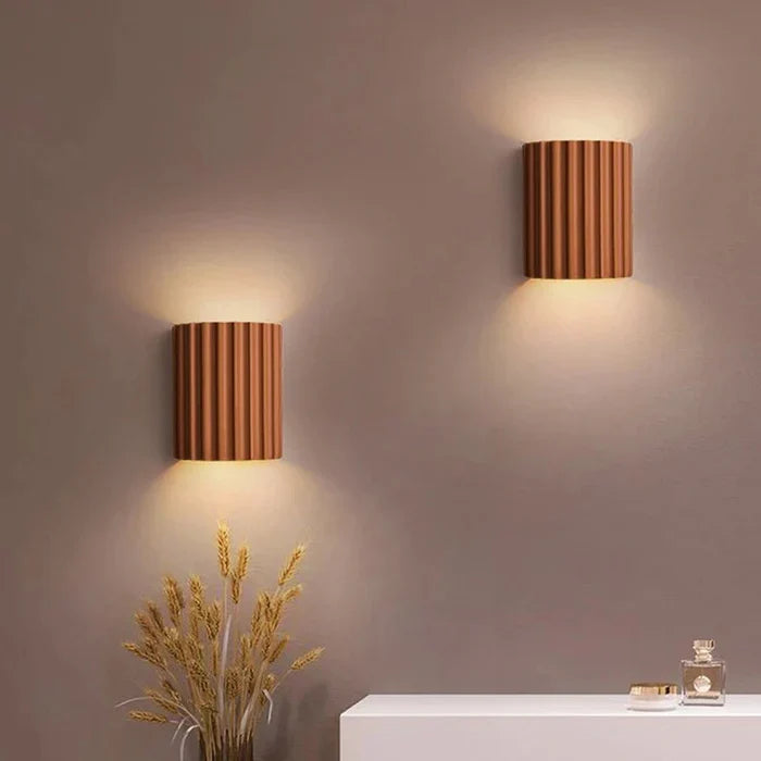 Nordic Resin Striped Wall Sconce LED 1-light Lasson Living