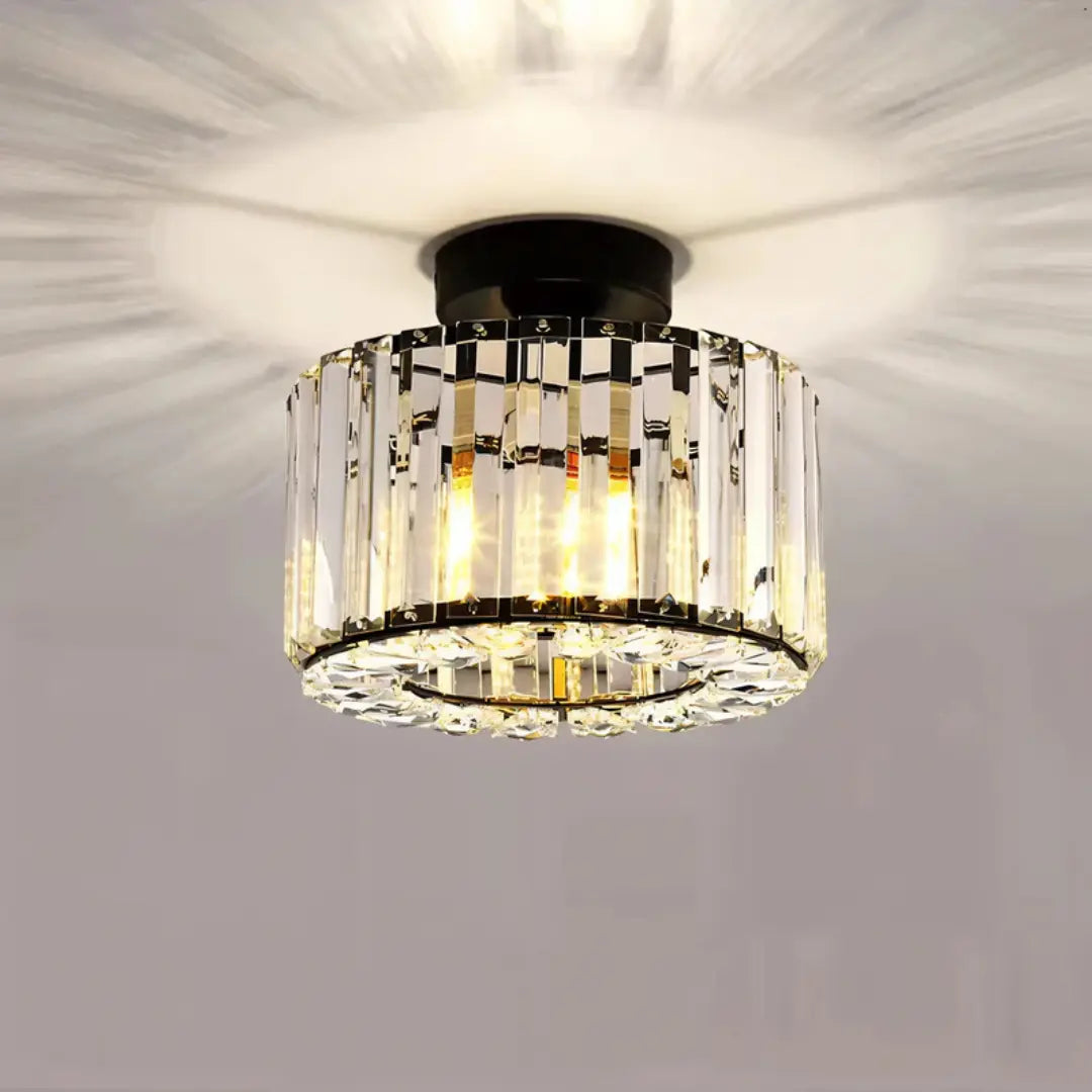 Elegant Crystal Flush Mount Ceiling Light Fixture – Modern LED Ceiling Lamp for Living Room and Bedroom Decor Lasson Living