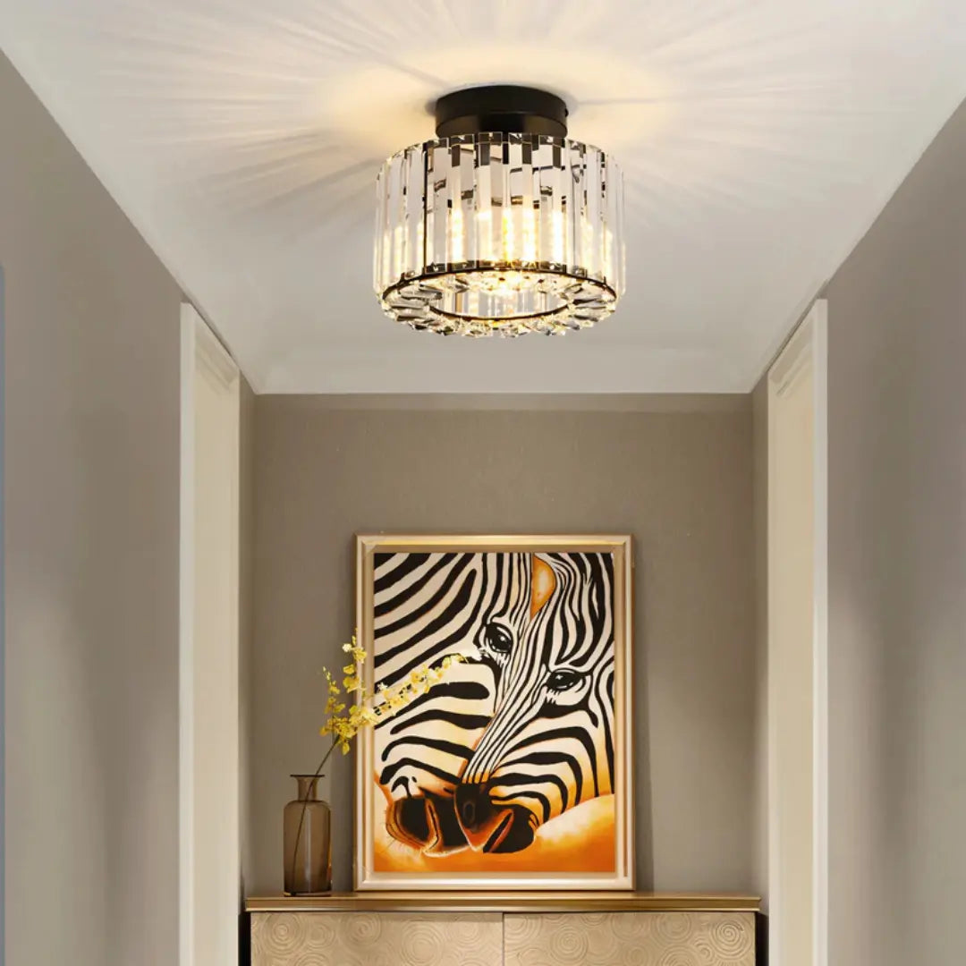 Elegant Crystal Flush Mount Ceiling Light Fixture – Modern LED Ceiling Lamp for Living Room and Bedroom Decor Lasson Living