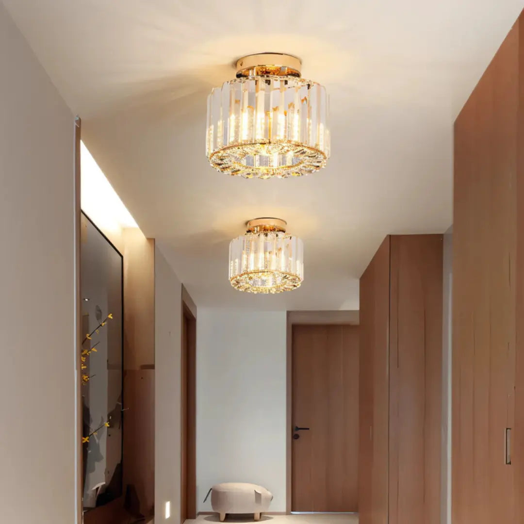 Elegant Crystal Flush Mount Ceiling Light Fixture – Modern LED Ceiling ...