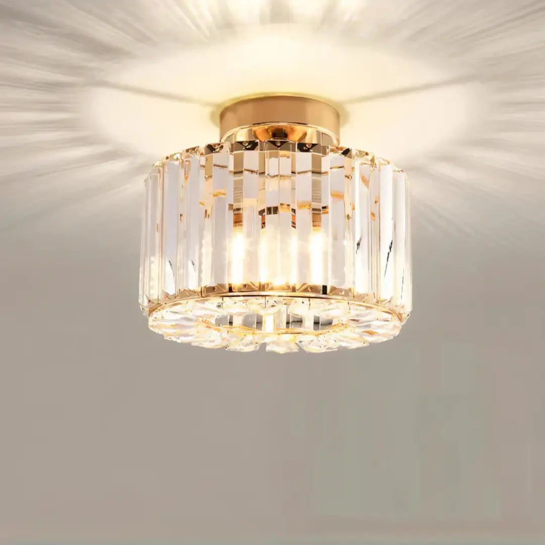 Elegant Crystal Flush Mount Ceiling Light Fixture – Modern LED Ceiling Lamp for Living Room and Bedroom Decor Lasson Living