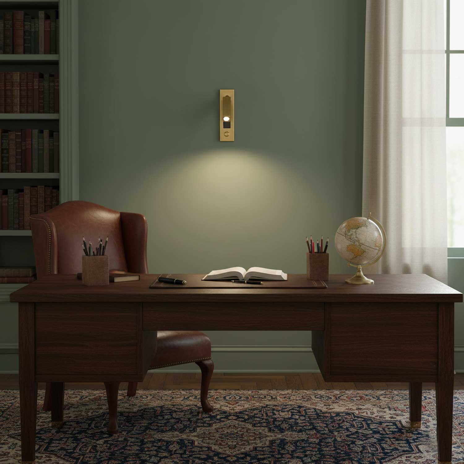 Modern Minimalist Embedded Aluminum LED Wall Sconce 1-Light Lasson Living